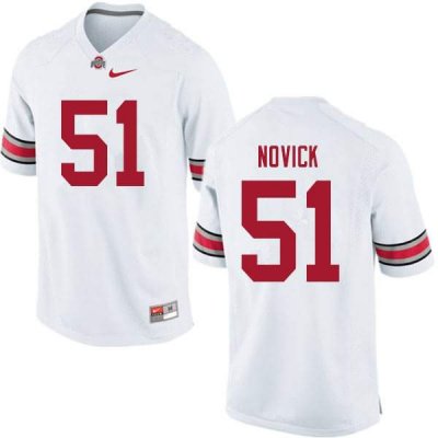 NCAA Ohio State Buckeyes Men's #51 Brett Novick White Nike Football College Jersey JIK7645ZJ